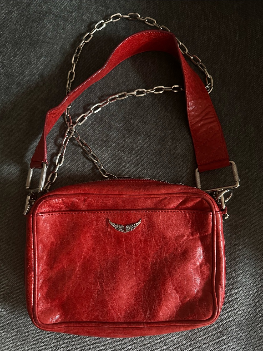 Zadig & Voltaire Red Leather Bag - Johnny Crush - Picture 2 of 8